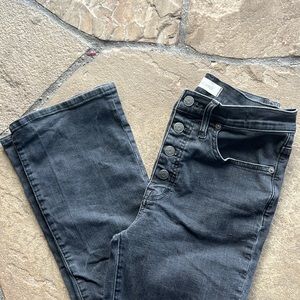 Madewell Cali Demi-boot with button fly in black